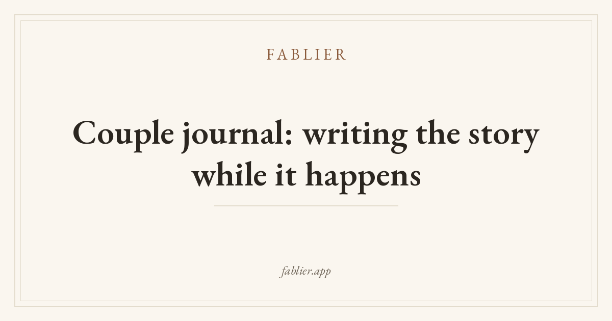 Couple journal