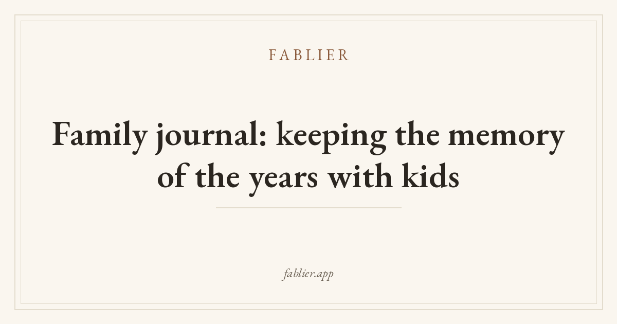 Family journal