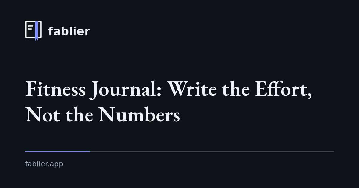 The fitness journal