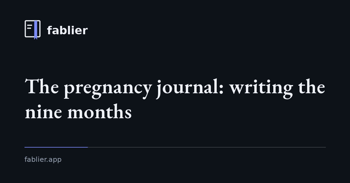 The pregnancy journal