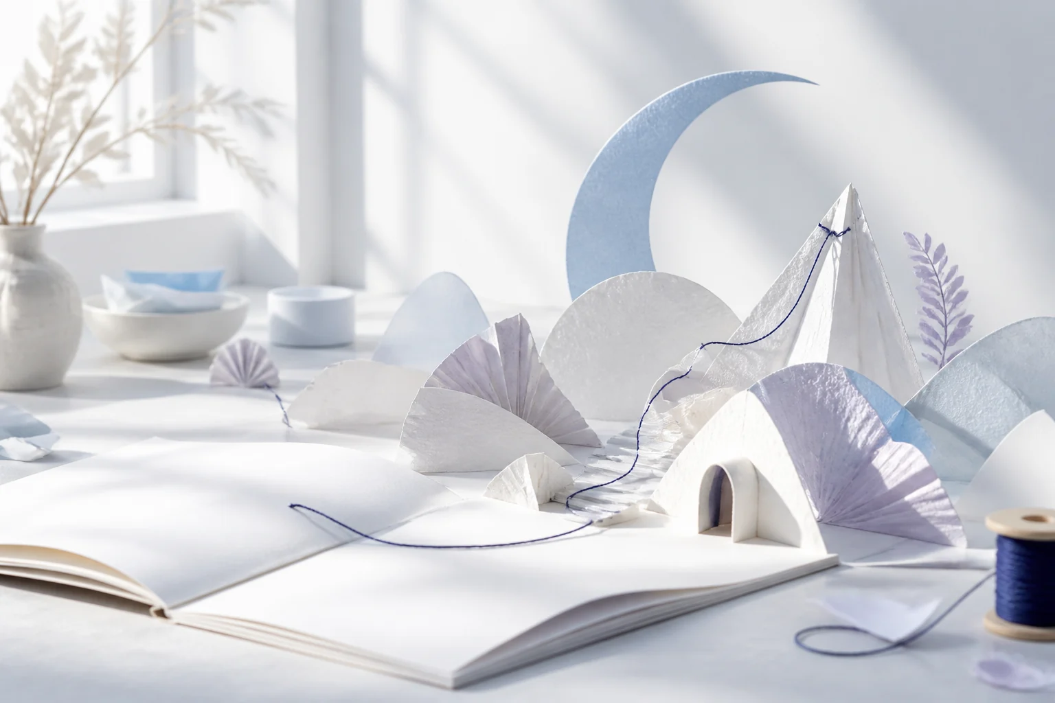 Un monde de papier qui naît au-dessus d’un livre