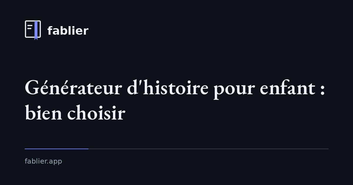 Le générateur d'histoires
