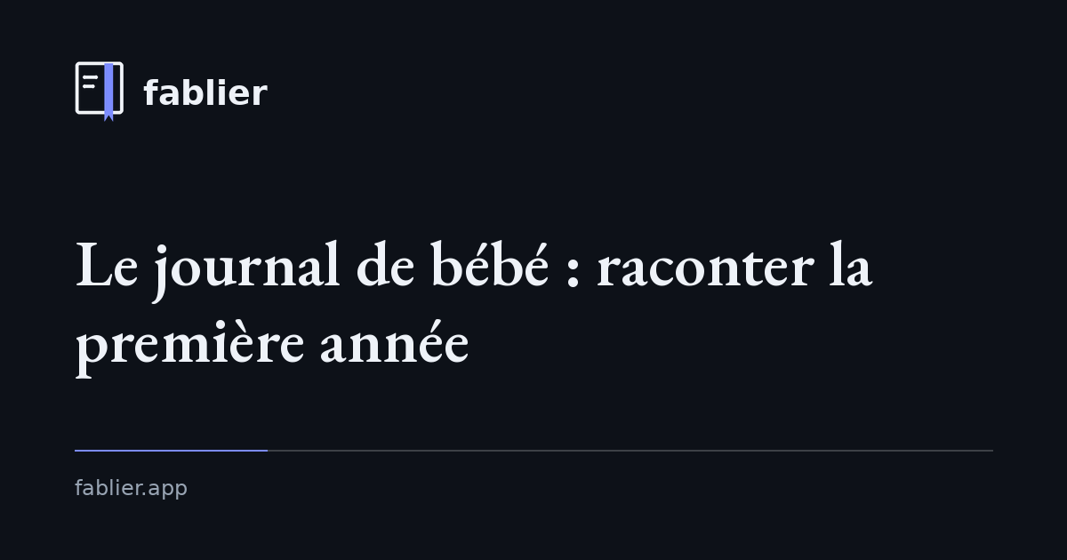 Le journal de bébé